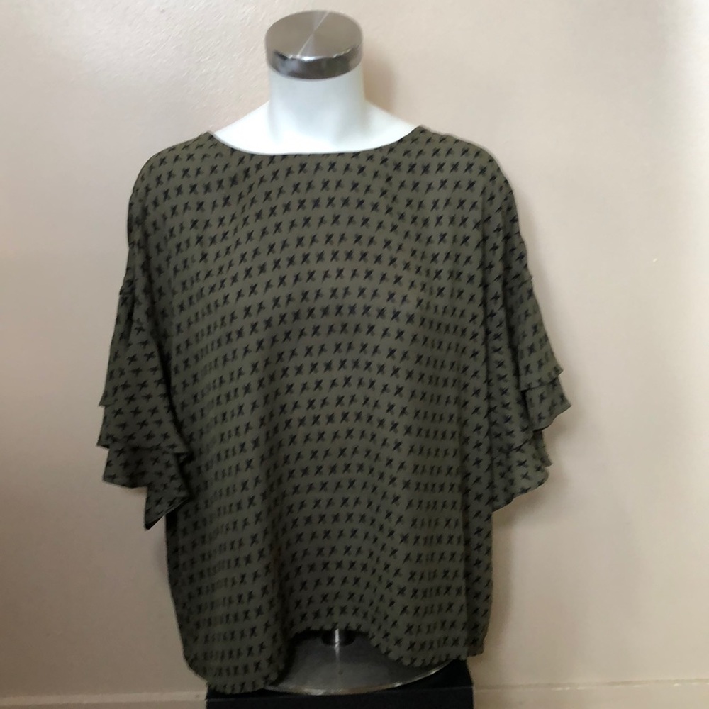 a.n.a. olive green blouse